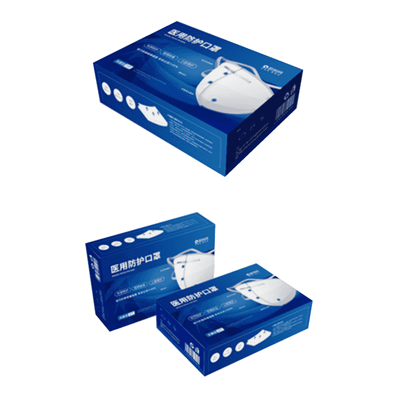 Scatole per imballaggio di maschere monouso ondulate