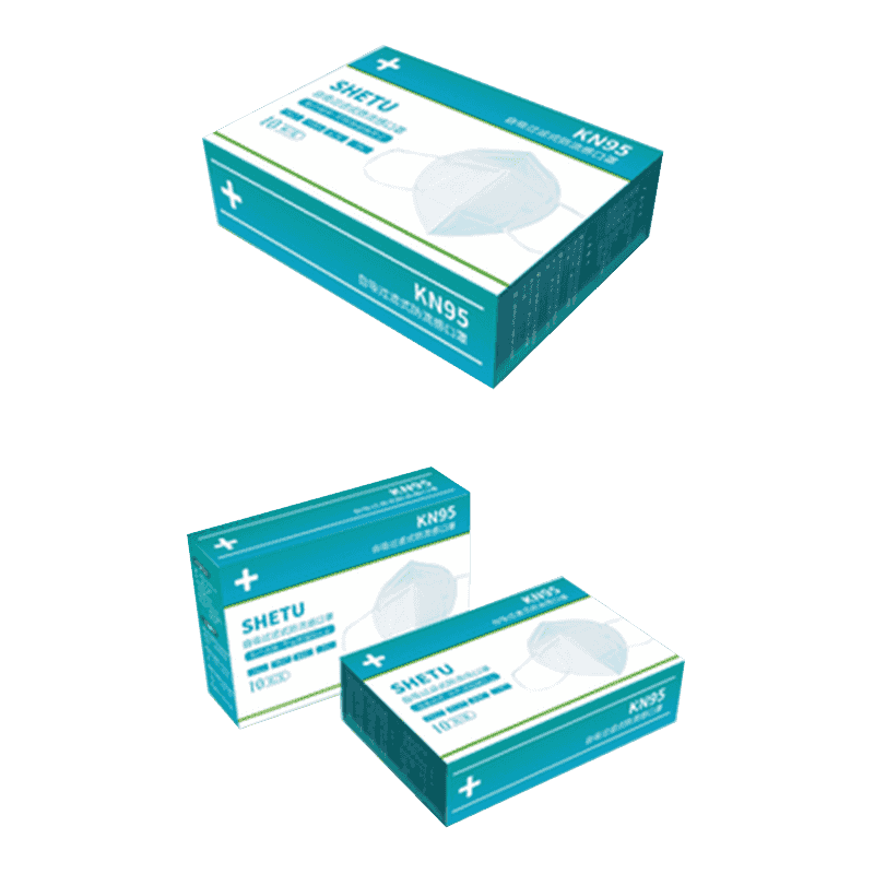 Scatole per imballaggio di maschere monouso ondulate