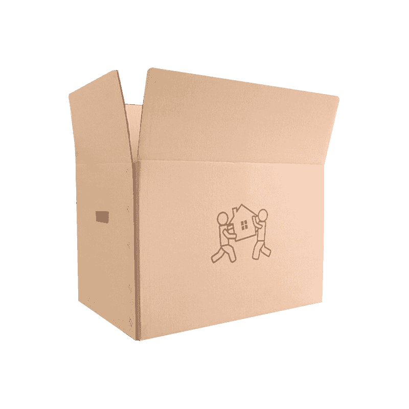 Spostamento di scatole di spedizione in cartone ondulato