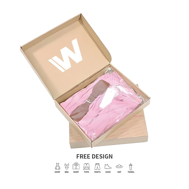 Scatole per imballaggio di abbigliamento ondulato semplice marrone