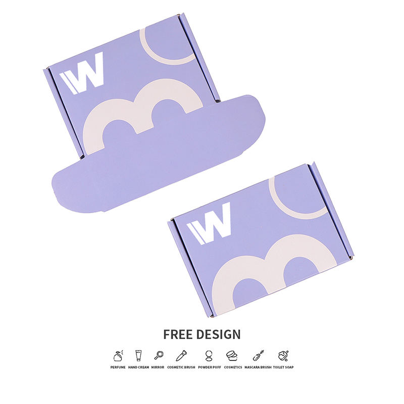 Scatole per imballaggio cosmetico ondulato viola lavanda
