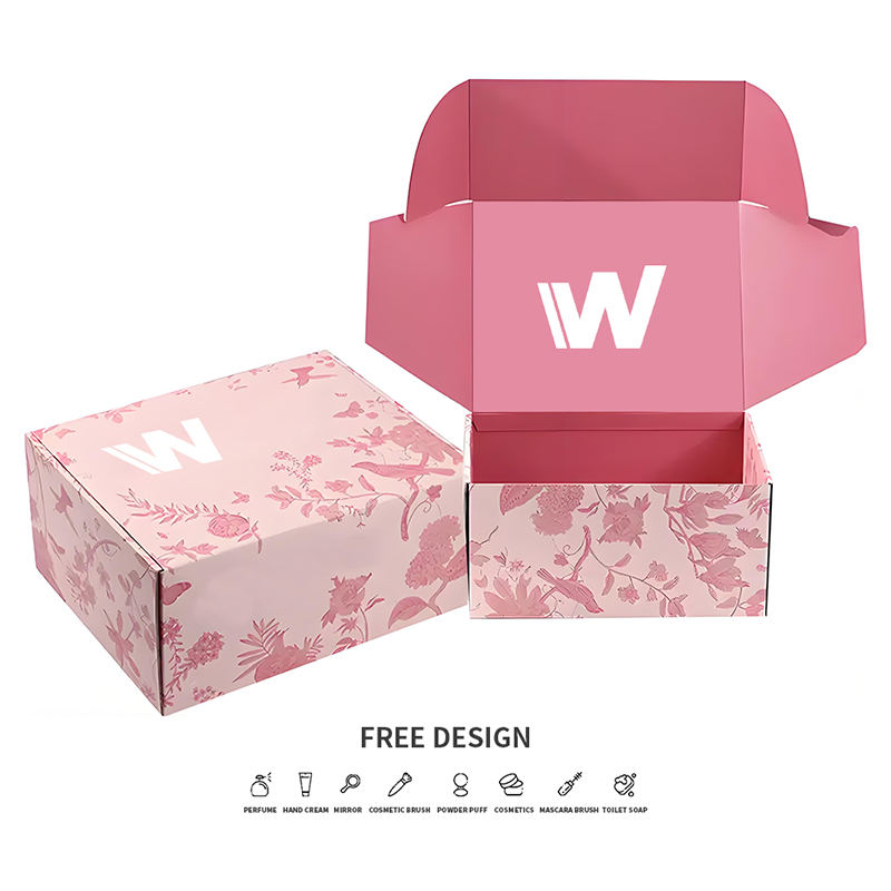Scatole per imballaggio cosmetico in ondulato di fiori e piante