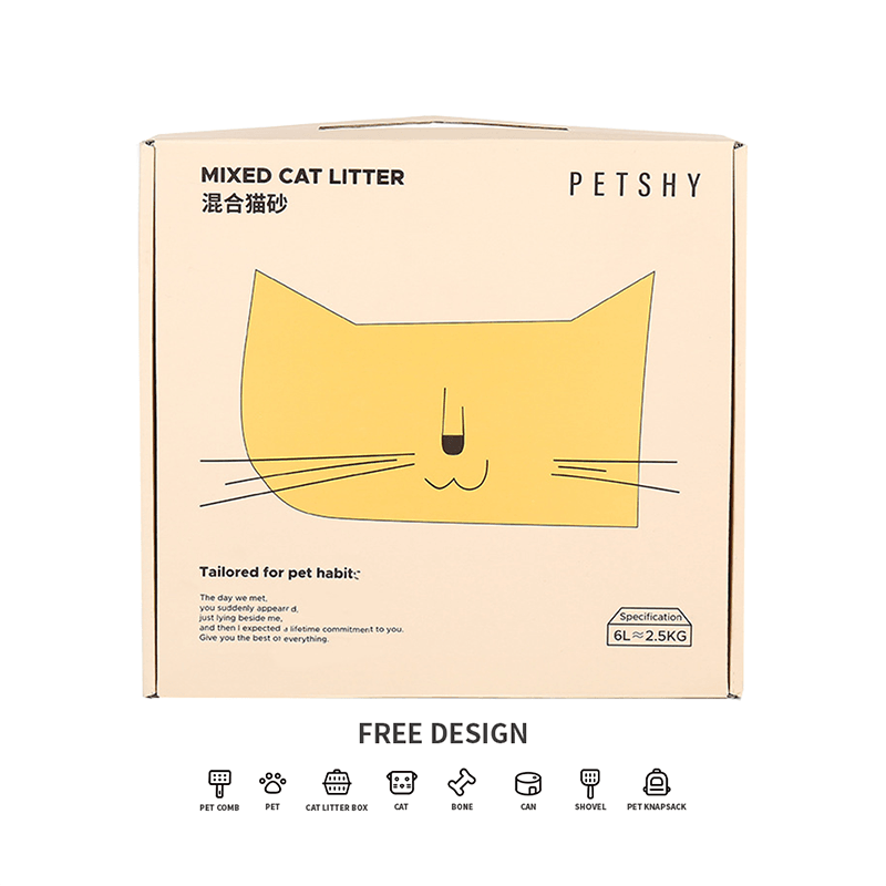 Scatole per imballaggio di lettiere per gatti in cartone ondulato