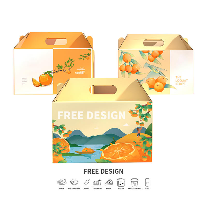 Scatole da imballaggio arancioni ondulate